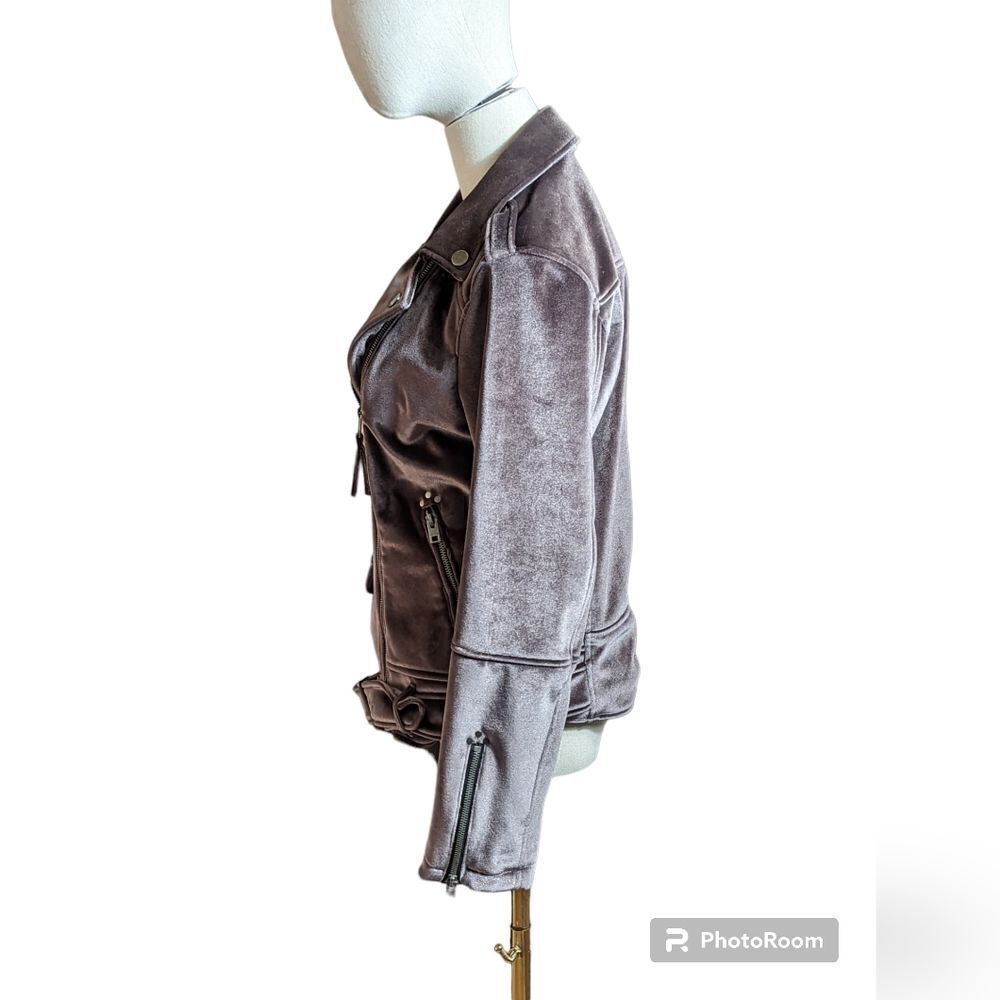 Lucky Brand Plum Purple Velvet Moto Jacket - Picture 6 of 9